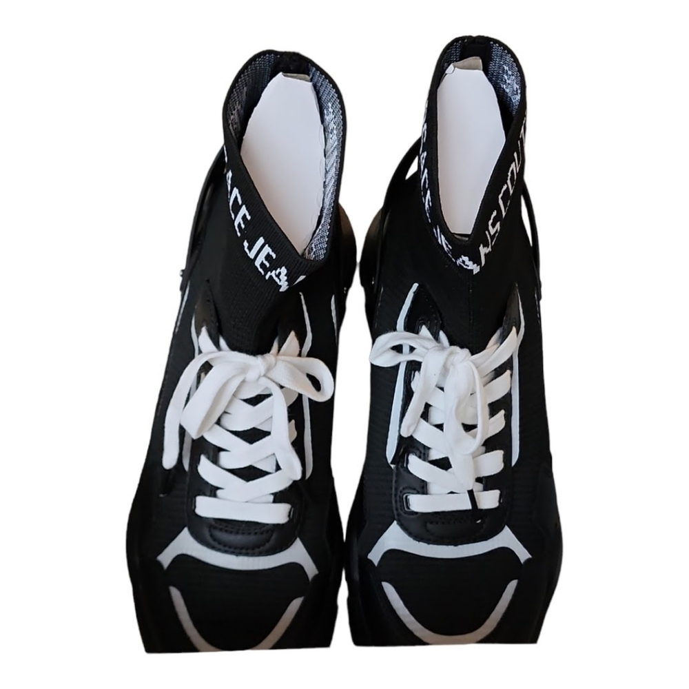 Men's Versace Jeans Couture High-Top Sock Sneakers Black